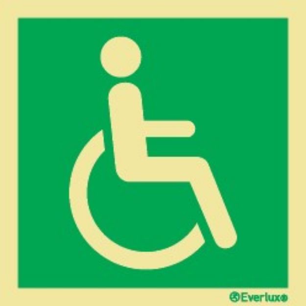 Reduced mobility people - escape route sign 